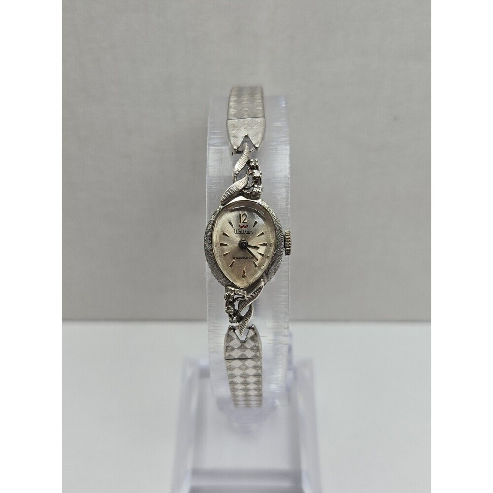 Vintage Waltham 23 Jewels Manual Wind Watch Rolled Gold Plated Diamond Accent